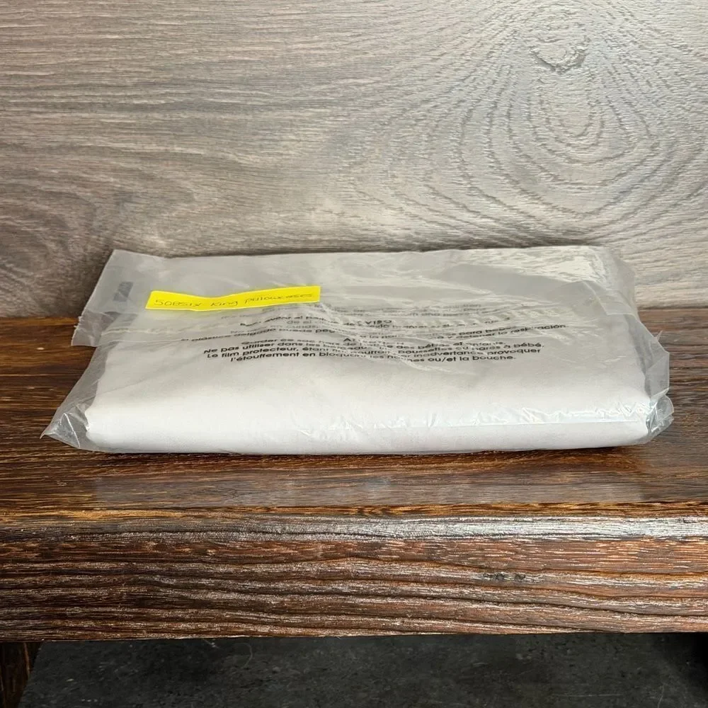 The Company Store Legends Premium Supima Cotton Pillowcase Set King Silver NWOT